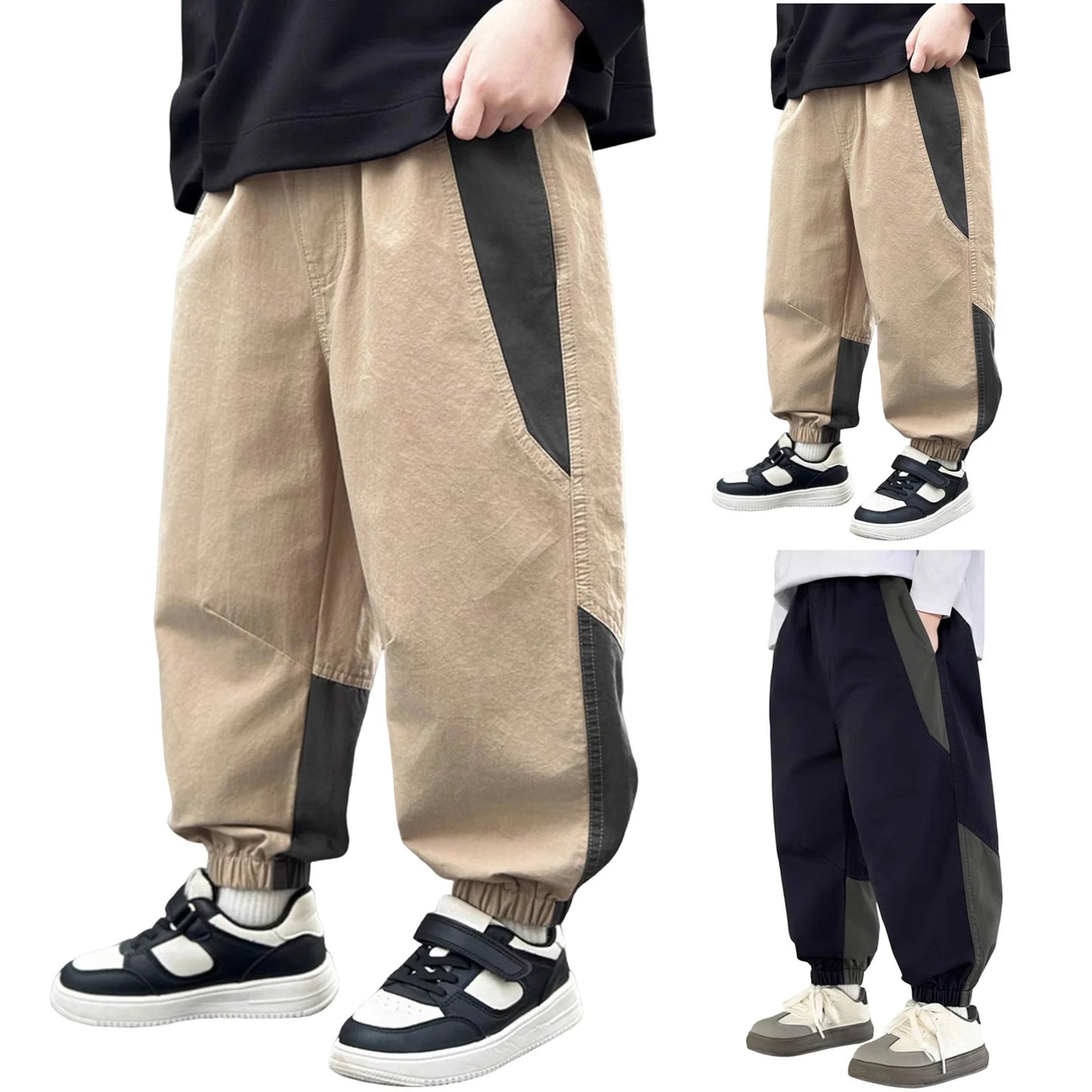 Boys Pants Loose Fit Drawstring For Big Kids Unisex