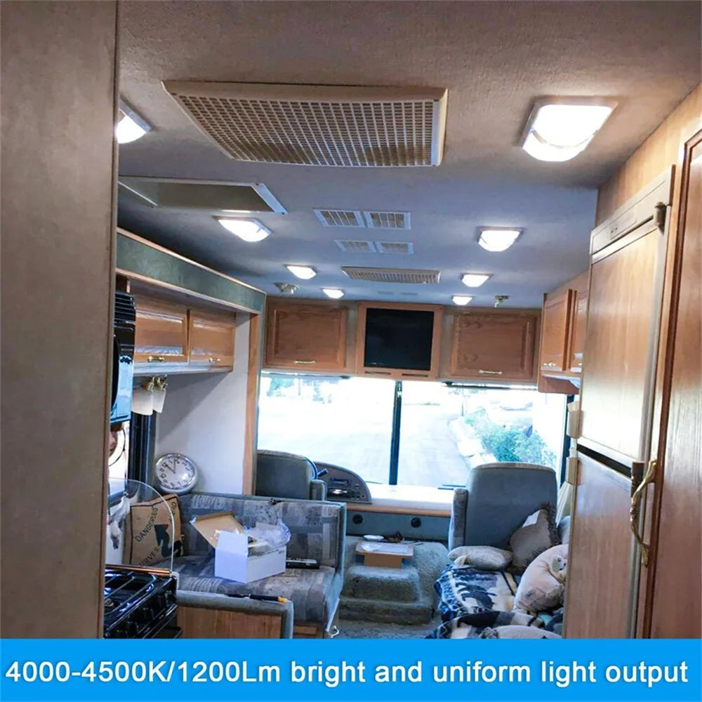 12V LED RV Double Dome Ceiling Lights 5 Pack