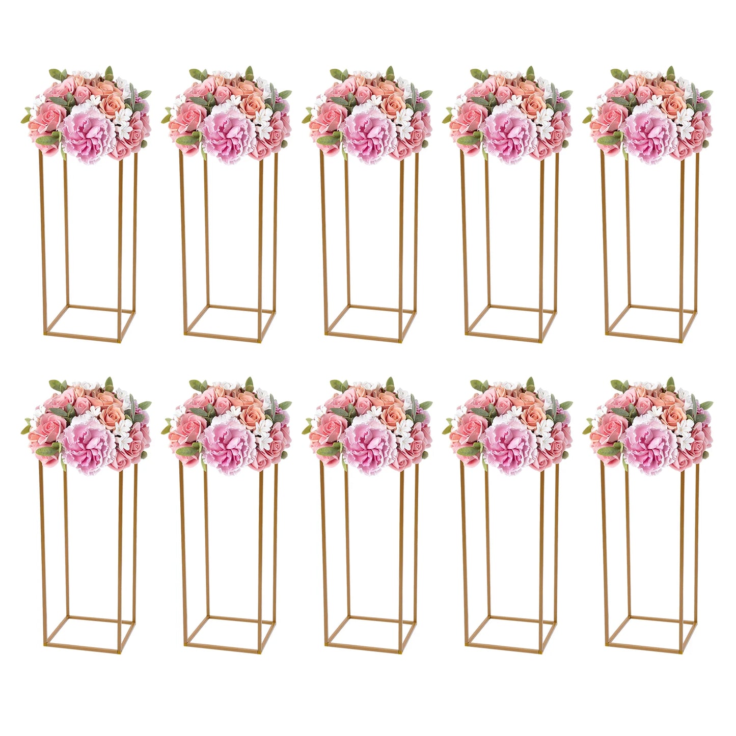 Wedding Flower Stand Set Metal Column Rack Balloon Holder Decor