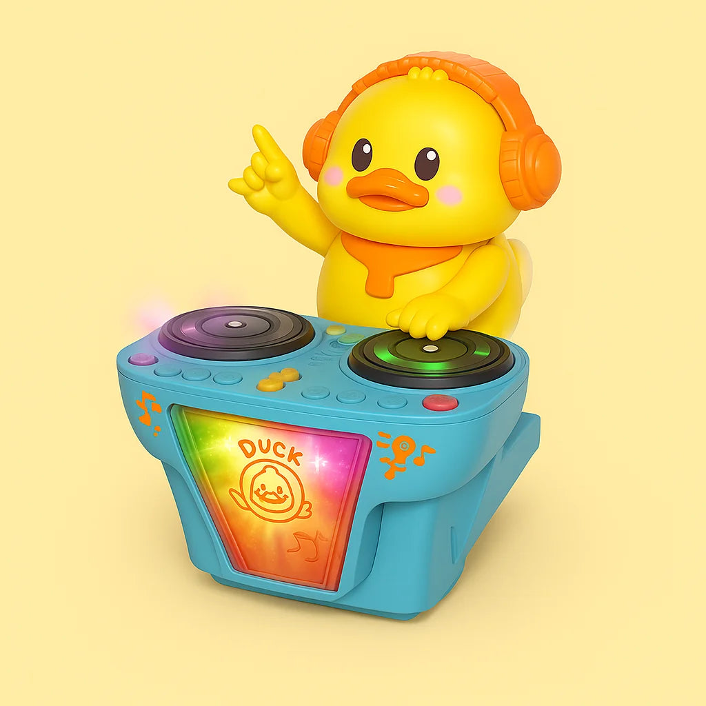 DJ Duck Dancing Toy For Kids Electric Rocking Light Up