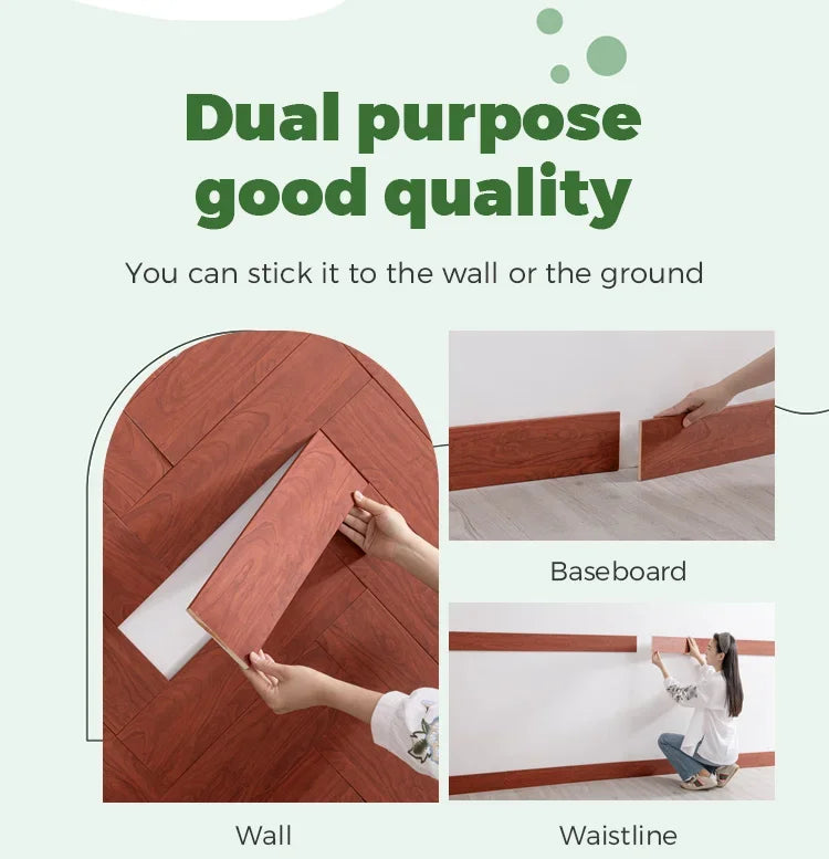 Self Adhesive Wooden Wall Stickers 10 Piece Pack Indoor Use
