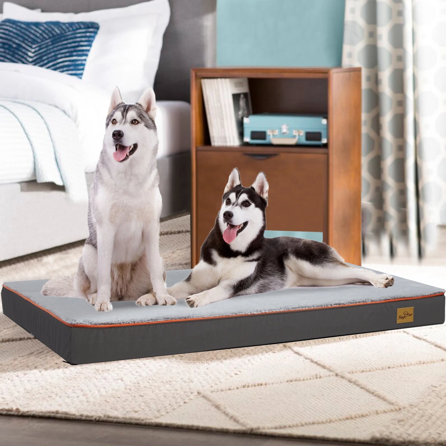 BINGOPAWCN Orthopedic Dog Bed Waterproof With Memory Foam