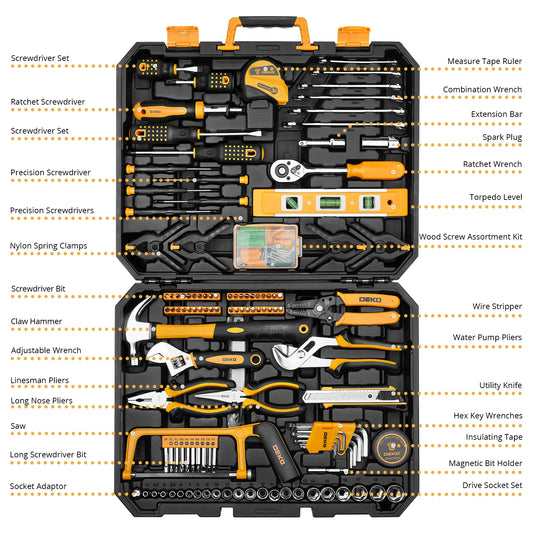 DEKOPRO 228 Piece Socket Wrench Tool Set With Toolbox