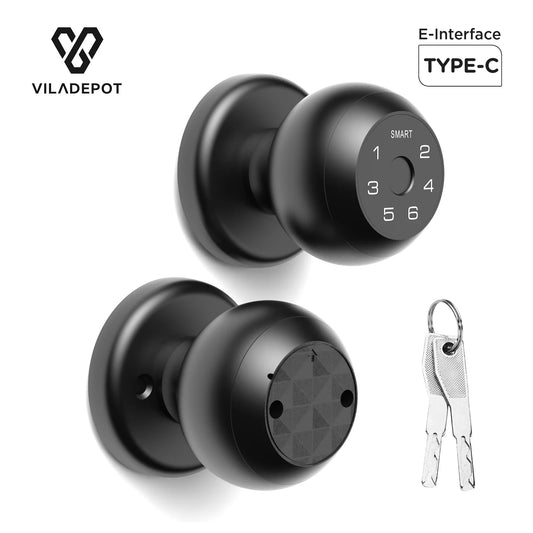Viladepot Smart Lock Fingerprint Door Lock Type C App Control
