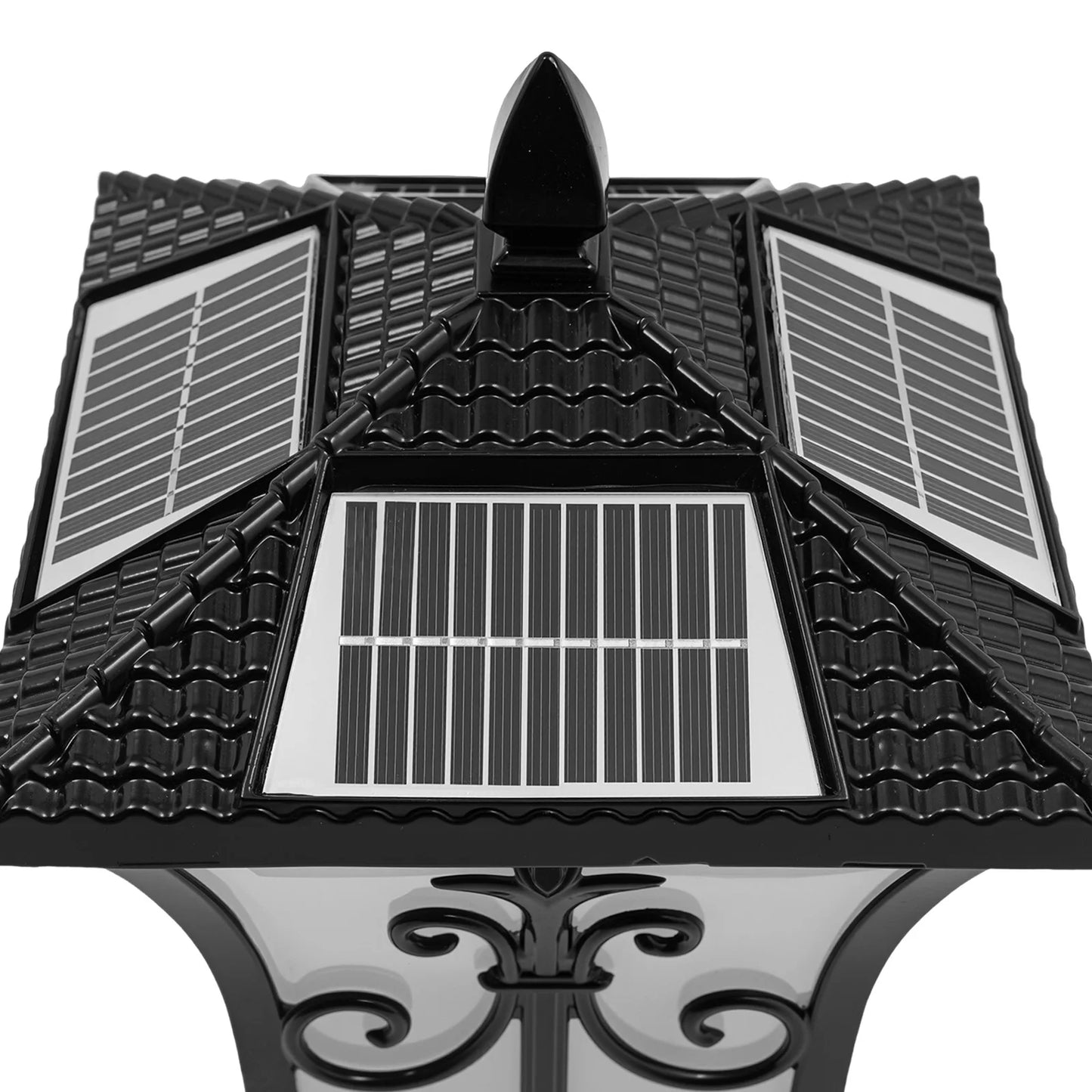 Bymaocar Outdoor Solar Post Light 85-265V Garden Remote Control