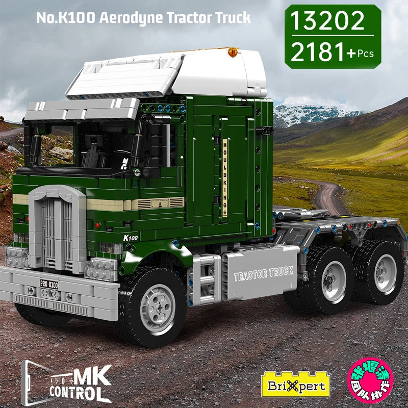 Mould King 13202 RC Motorized K100 Tractor Truck Building Set