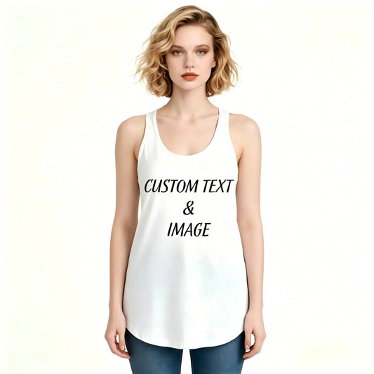 Racer Back Tank For Women Personalized With Your Own Text