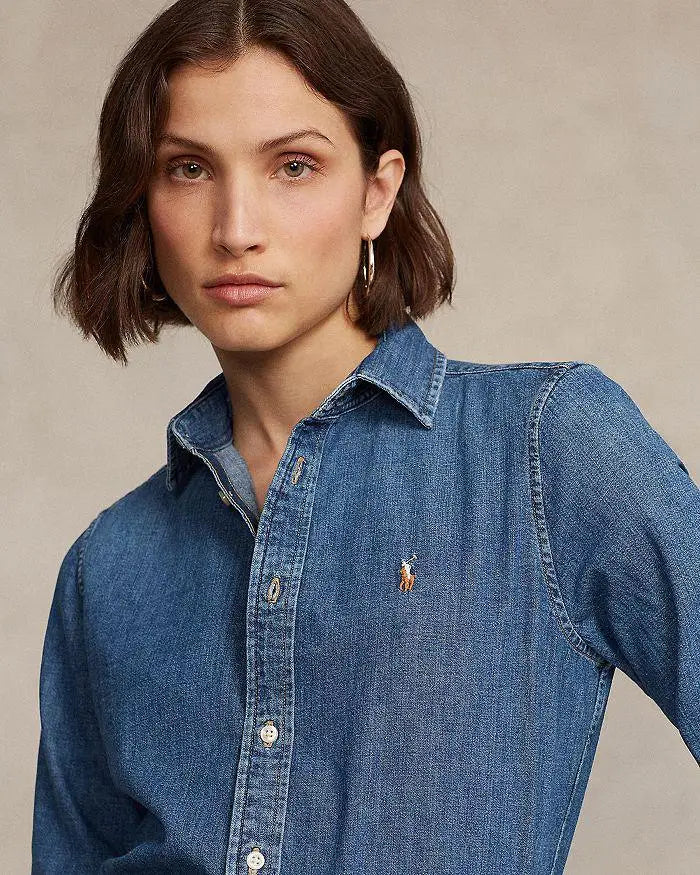Ralph Lauren Denim Button Down Shirt Casual Everyday