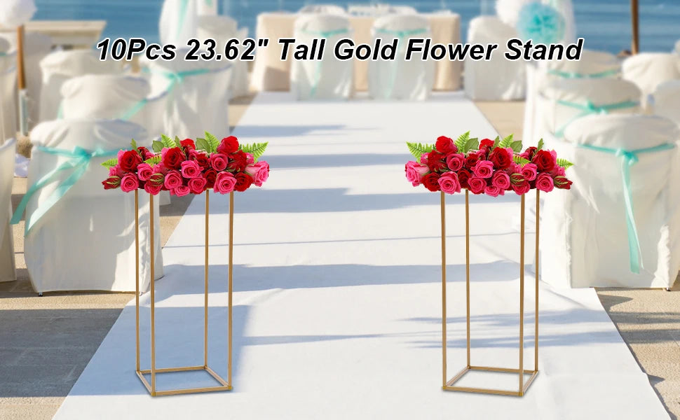 Wedding Flower Stand Set Metal Column Rack Balloon Holder Decor