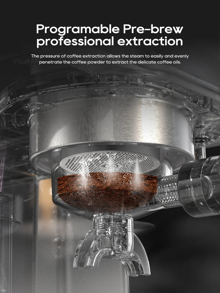 HiBREW 20 Bar Semi Automatic Espresso Temperature Adjustable 58mm Portafilter