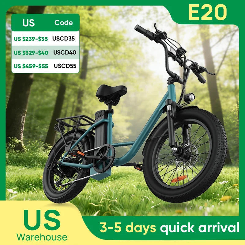 URLIFE E20 1000W Electric Bike With 48V 13Ah Removable Battery