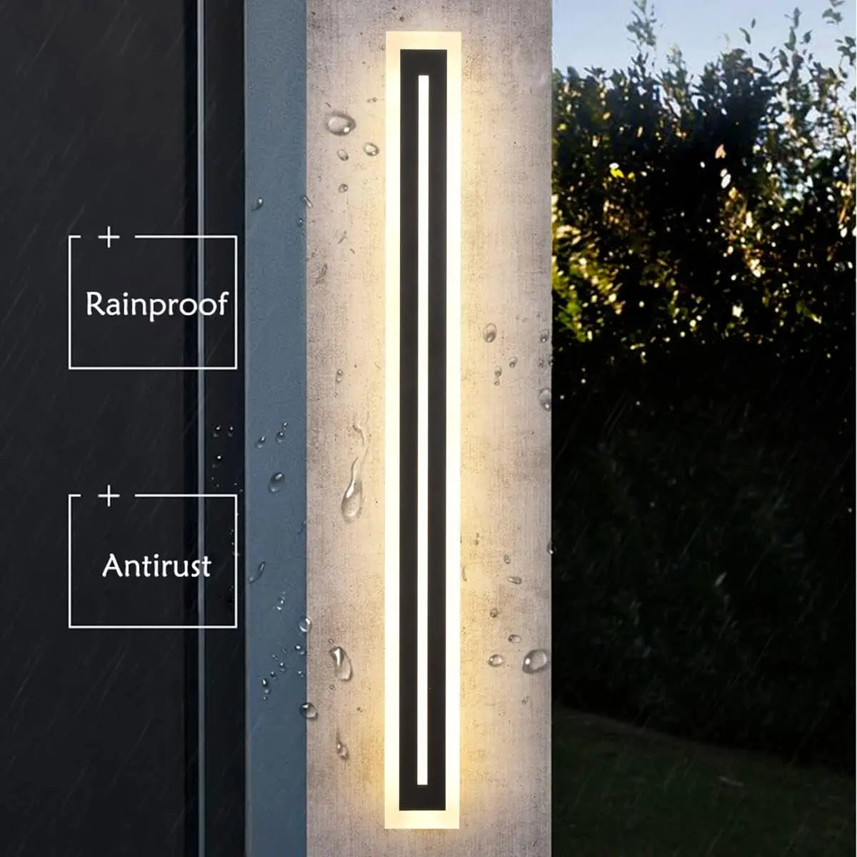 Outdoor Long Strip Modern LED Wall Lighting Fixture Sconce