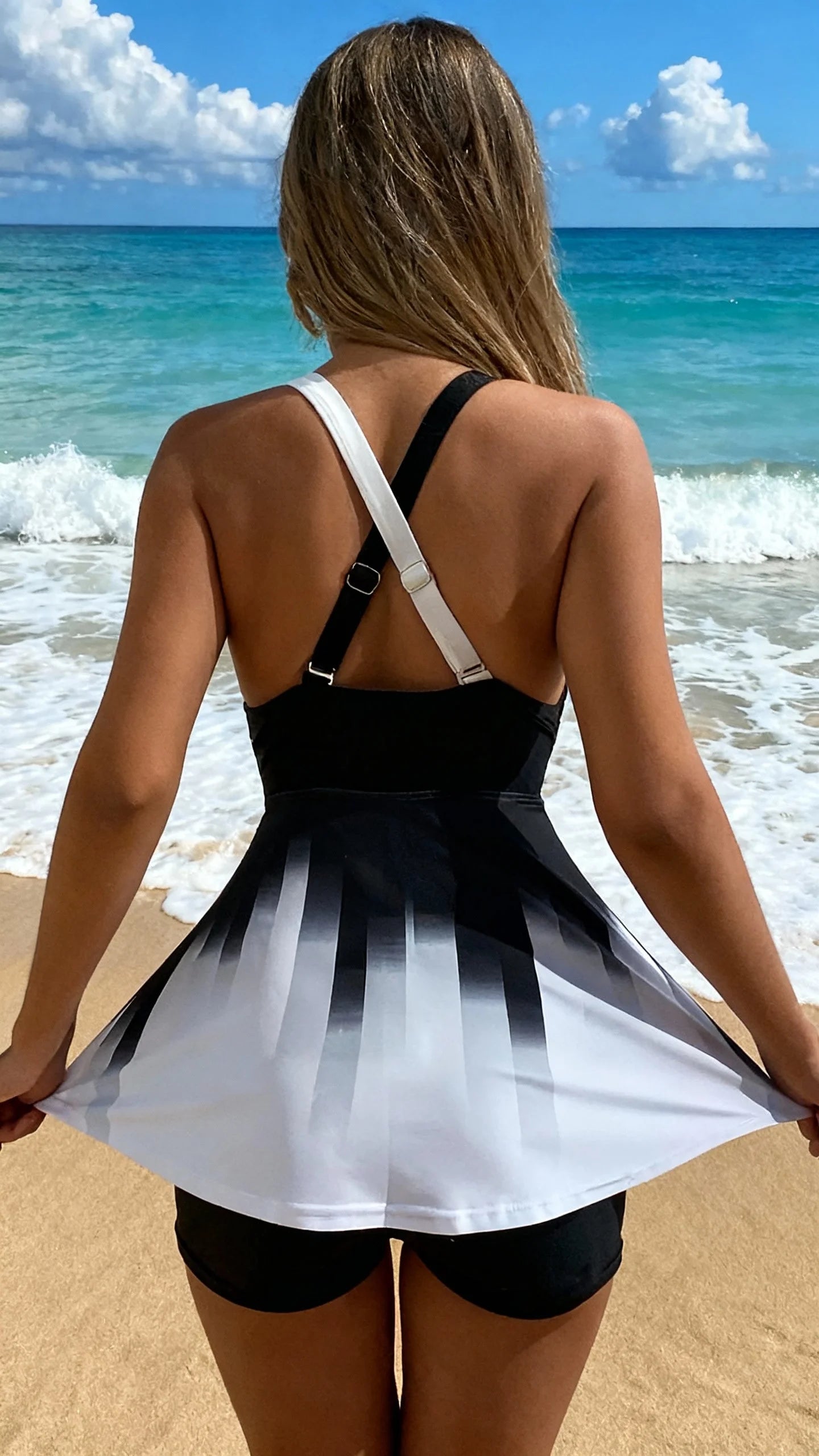 Women High Waist Bikini Set Geometric Beachwear Two Piece Swimsuit