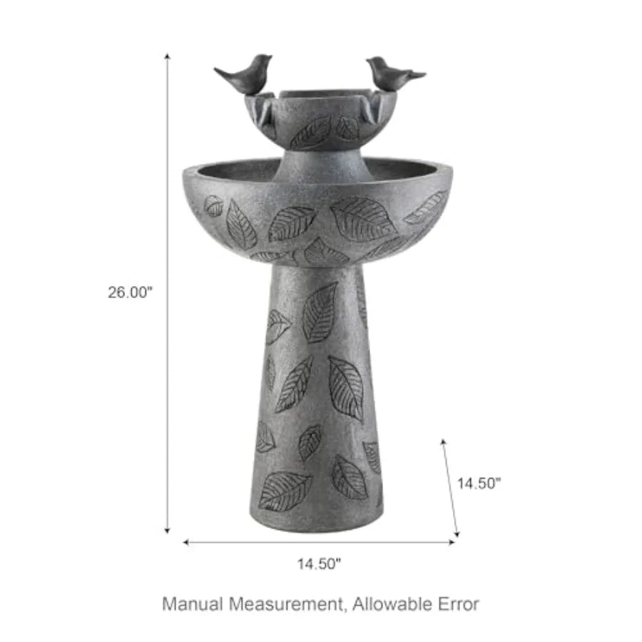 Polyresin Outdoor Water Fountain With Lights For Garden Decor
