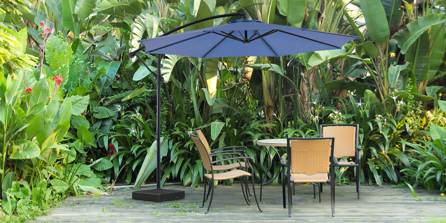 JHK Outdoor Cantilever Patio Umbrella With Easy Tilt UV Protection