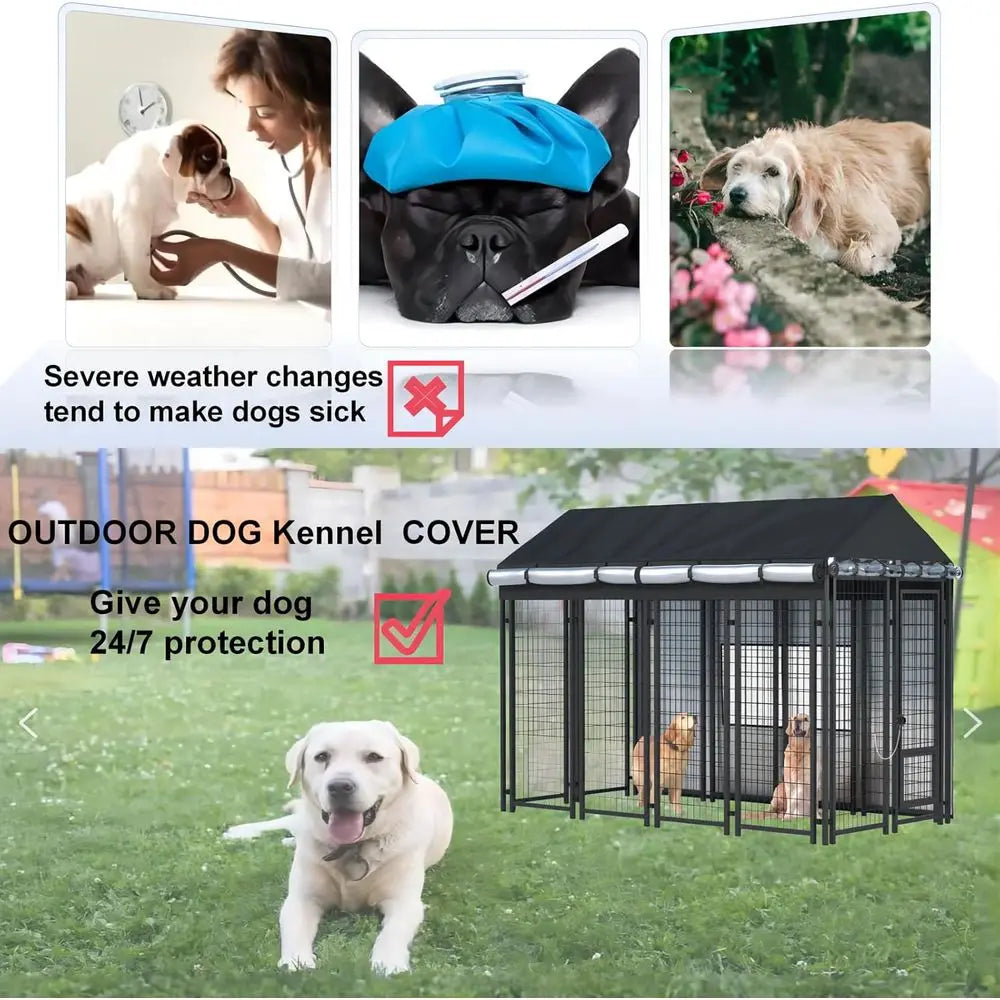 Outdoor Dog Kennel Cover Waterproof Heavy Duty for Cages