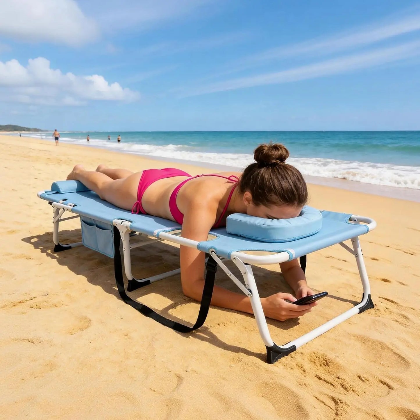 3 In 1 Sun Tanning Chair Folding Chaise Lounge