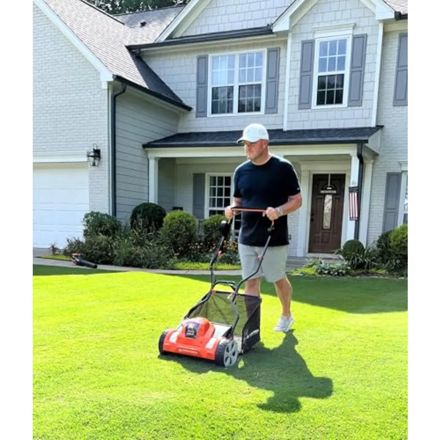 SHXI Cordless Hybrid Reel Mower 20V Battery Powered Lawn Tool