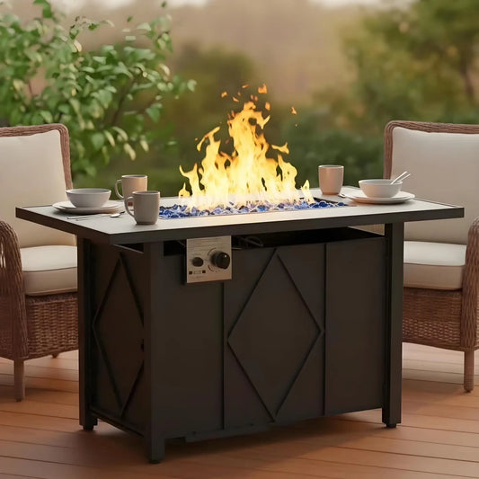 JHK 50000 BTU Outdoor Propane Fire Pit Table CSA Certified