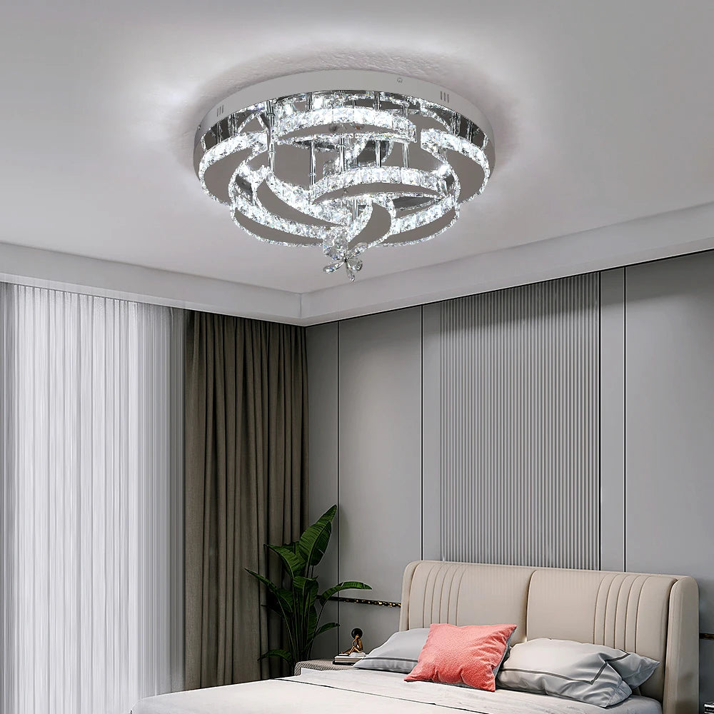 Vetrulus Luxury K9 Crystal Chandelier Modern Dimmable Ceiling Lamp