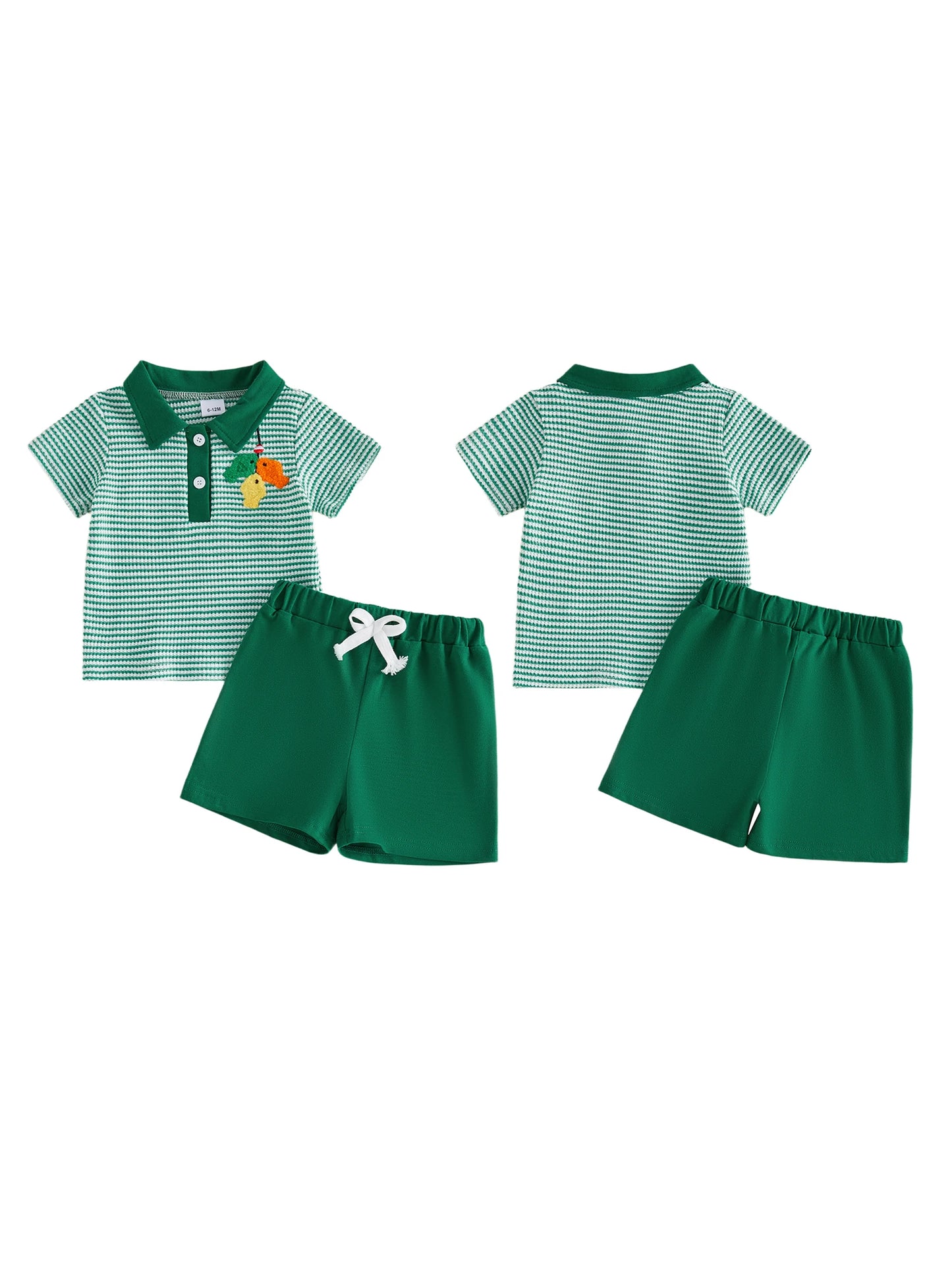 Dinosaur Print 2-Piece Toddler Summer Outfit Set Unisex