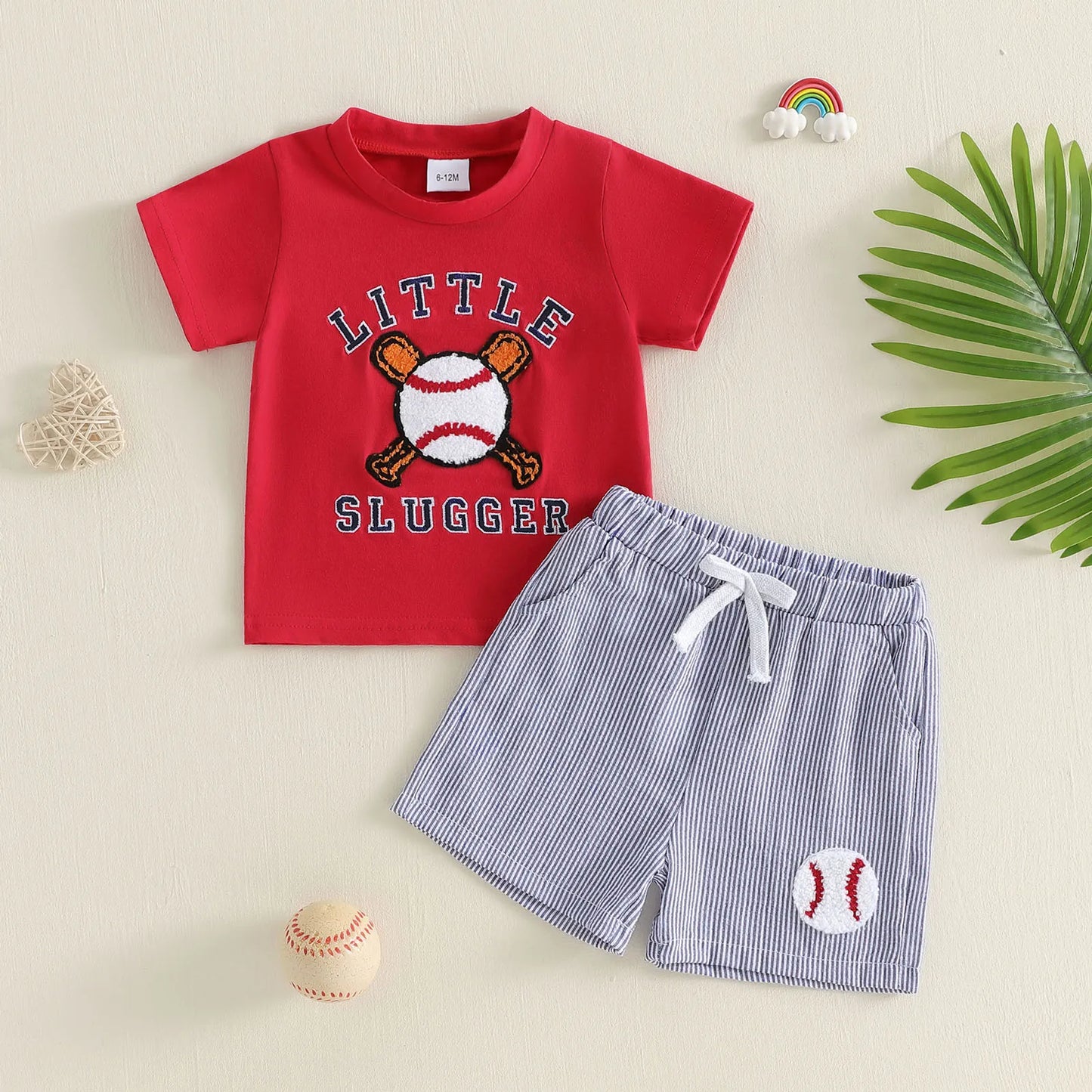 Toddler Girls 2 Piece Short Sleeve Tee Denim Shorts Set