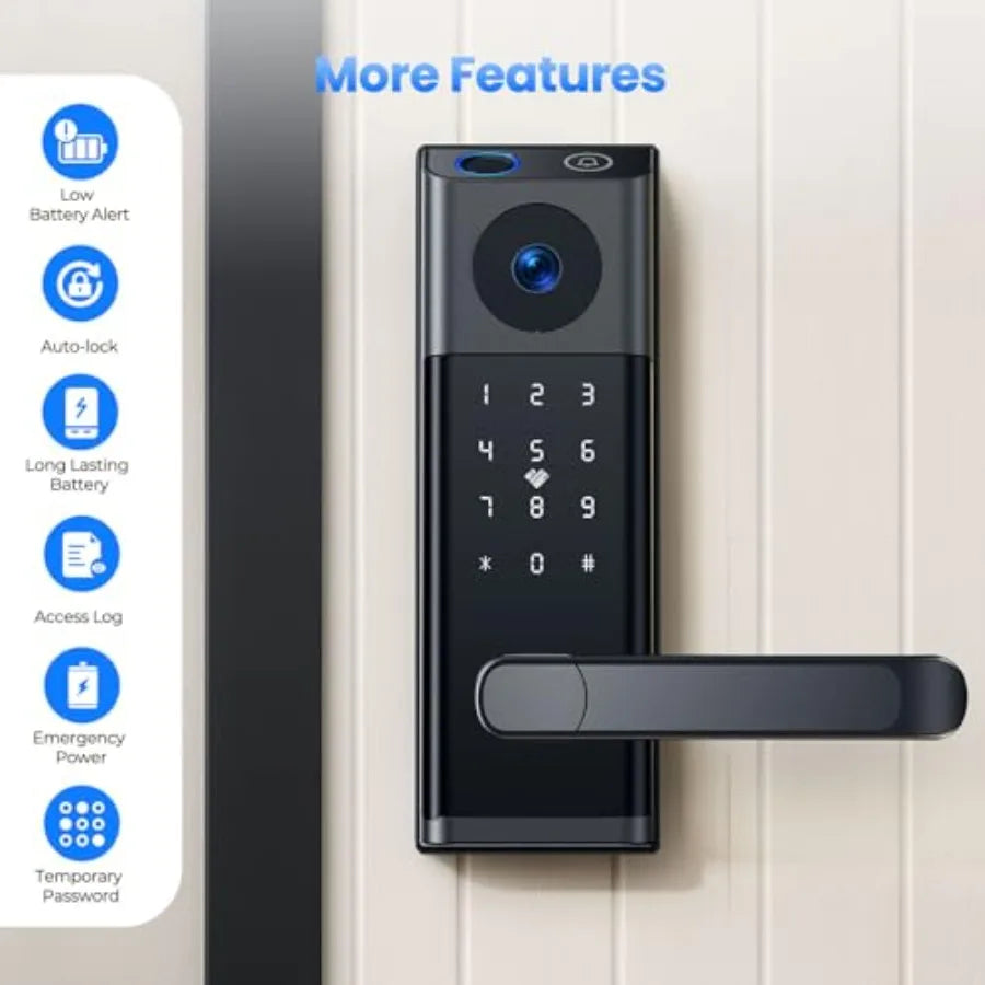 SHXI WiFi Video Smart Lock With Camera And Doorbell