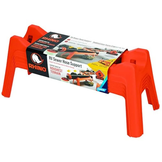 RV Sewer Hose Support Kit Extends Over Uneven Terrain
