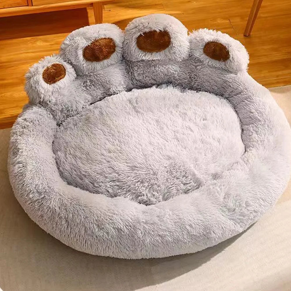 NONECN Fluffy Dog Bed Sofa Plush Kennel Mat For Pets