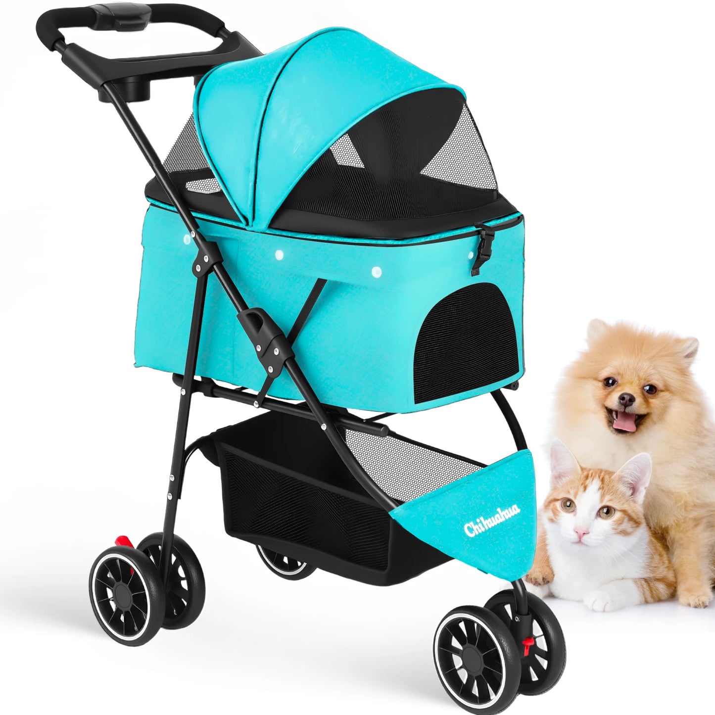 Chihuahua Pet Stroller For Dogs And Cats Foldable Portable