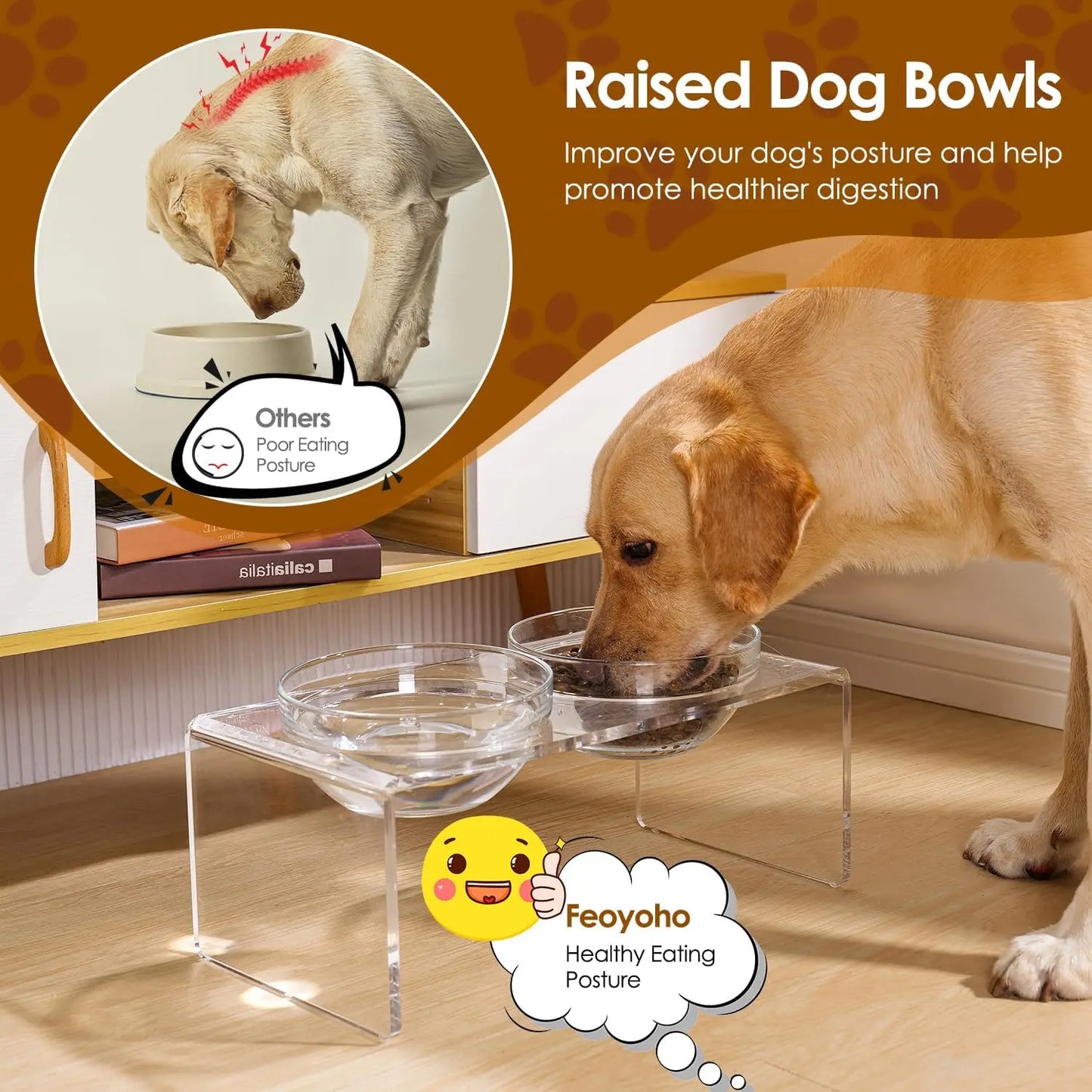 Elevated Pet Feeder With Removable Bowls For Large Dogs