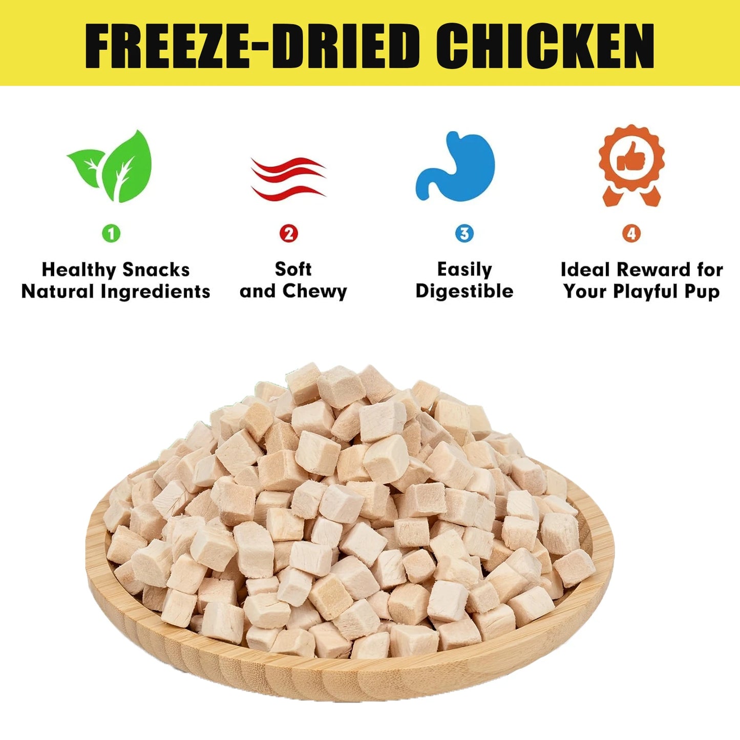 Freeze-Dried Chicken Treats for Dogs and Cats Single Ingredient