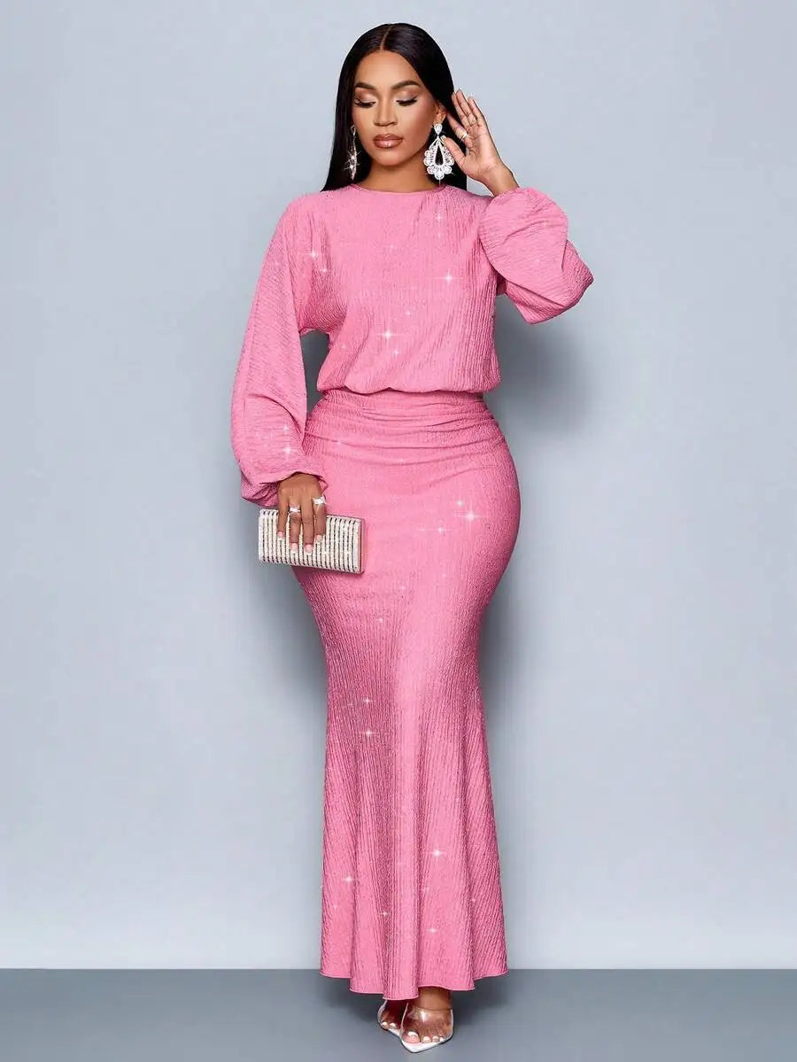 Floor Length Mermaid Hem Bodycon Dress For Party Valentines Day