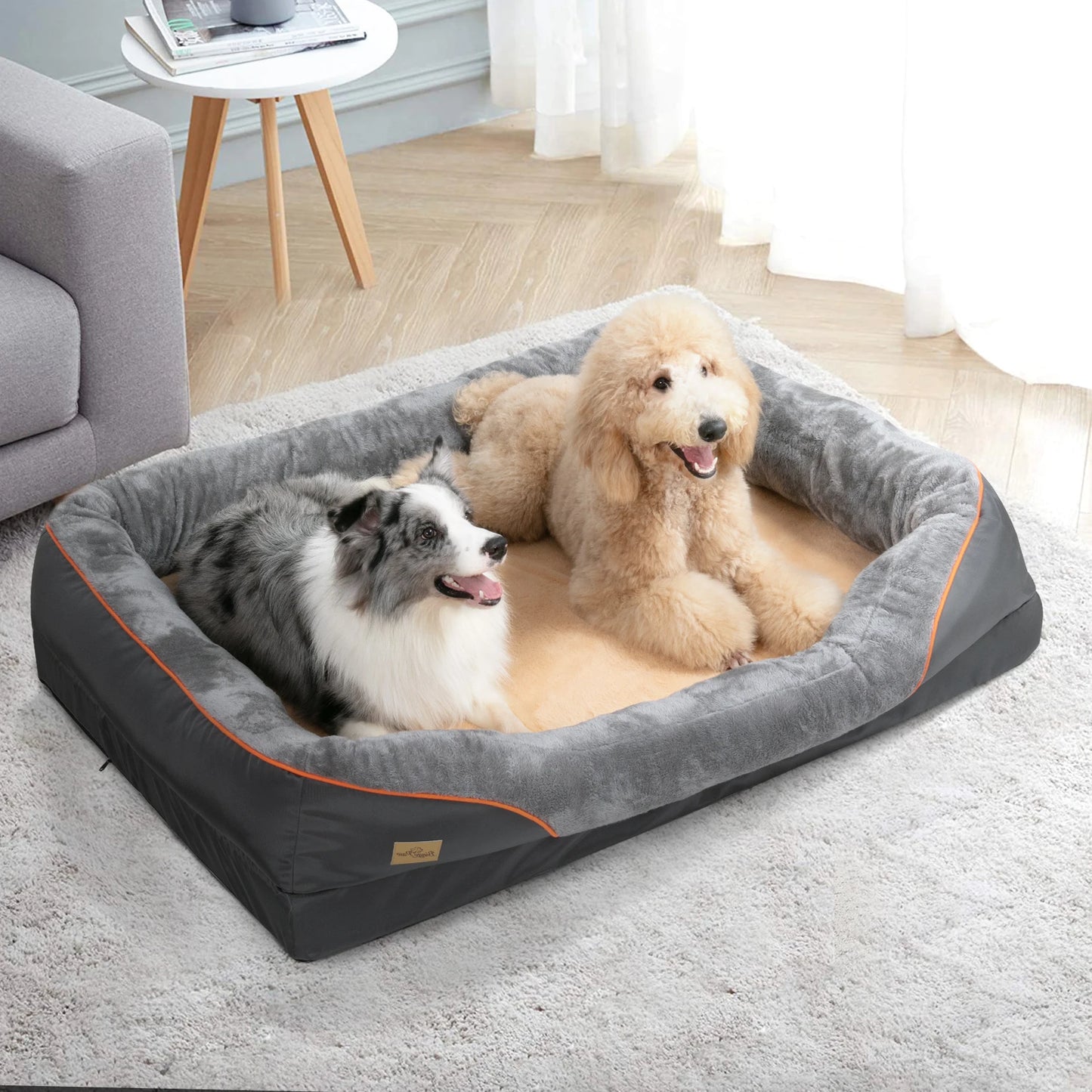 BINGOPAW Large Dog Bed Anti Allergy Removable Washable Cover Waterproof