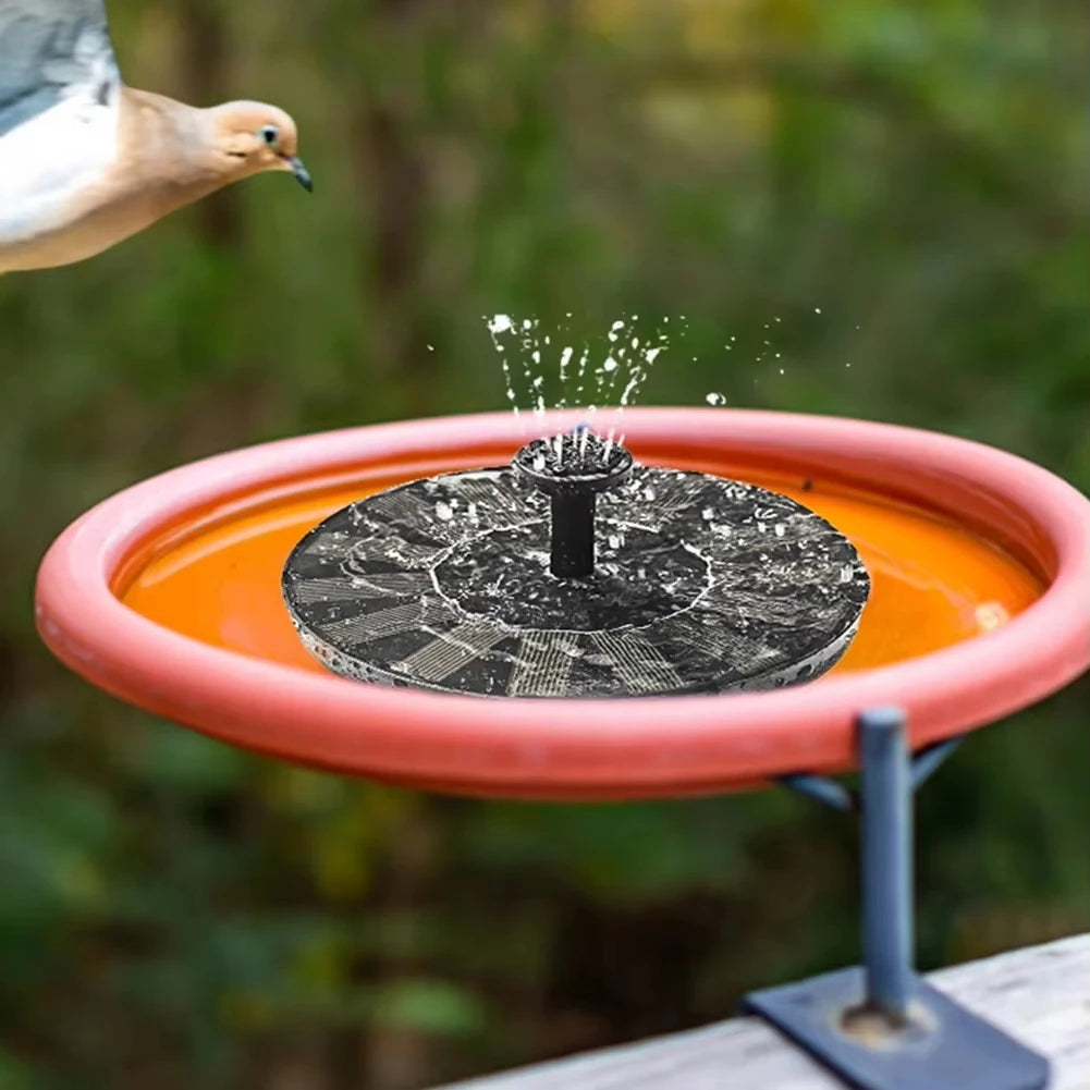 Solar Fountain Pump For Bird Baths And Ponds With Nozzles