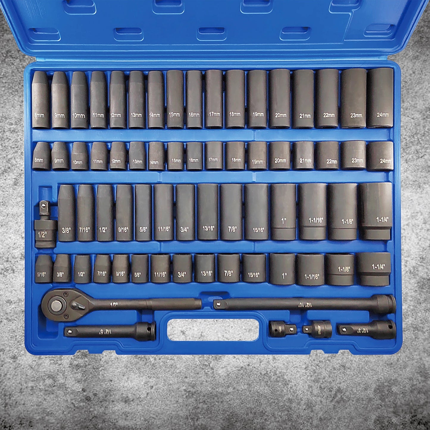 GOSWIFTDIY 70 Piece Impact Socket Set With Ratchet