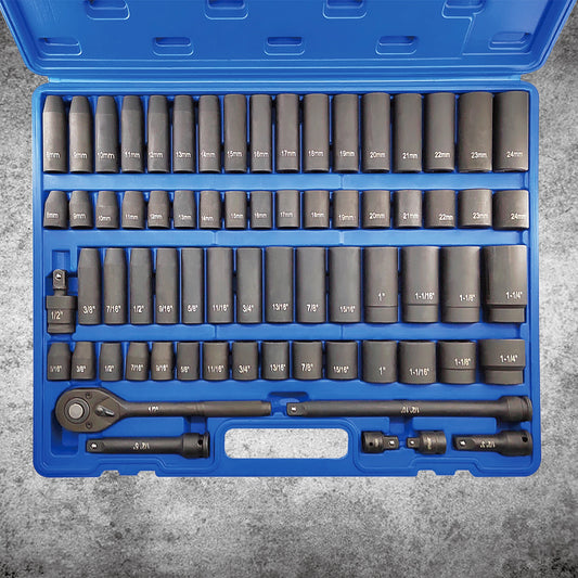 GOSWIFTDIY 70 Piece Impact Socket Set With Ratchet