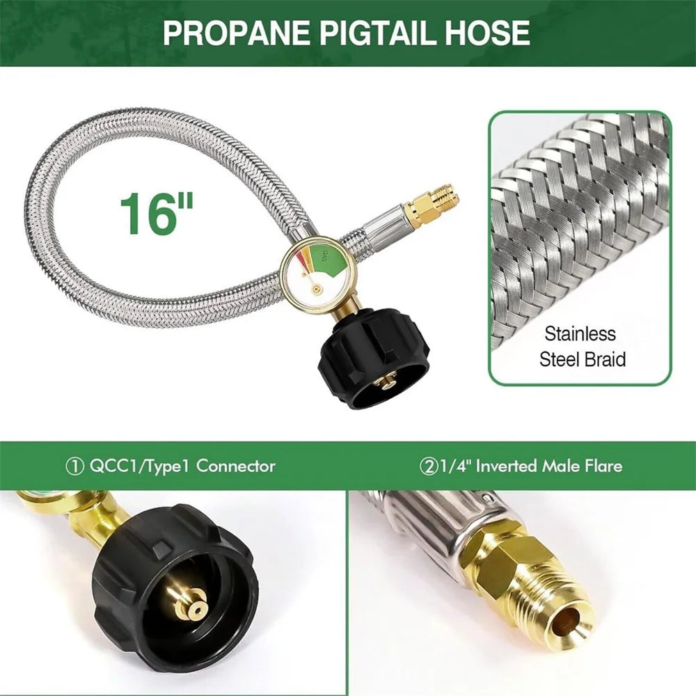 RV Propane Regulator With Hose Automatic Changeover 2-Stage