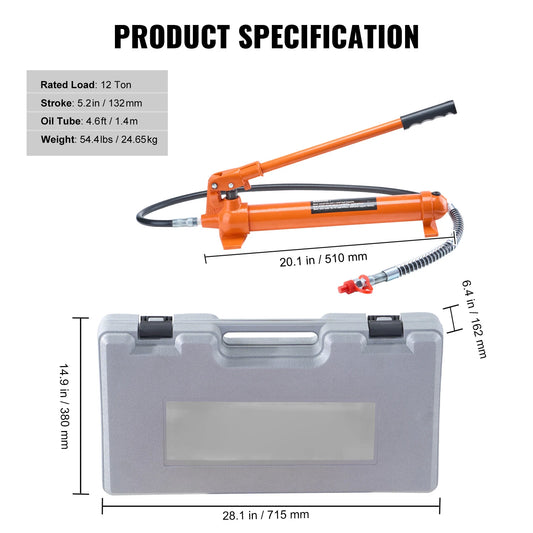 Succebuy Porta Power Kit Hydraulic Jack for Auto Body Repairs