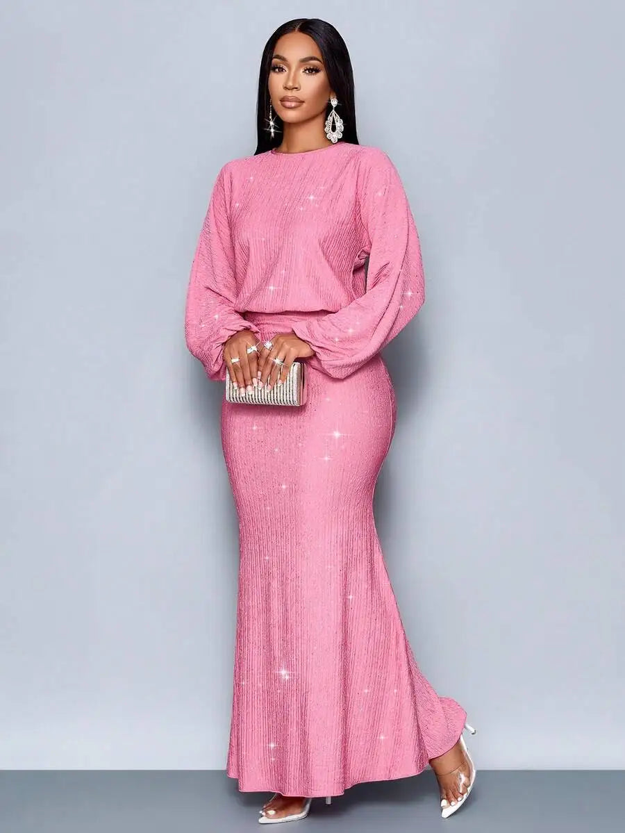 Floor Length Mermaid Hem Bodycon Dress For Party Valentines Day