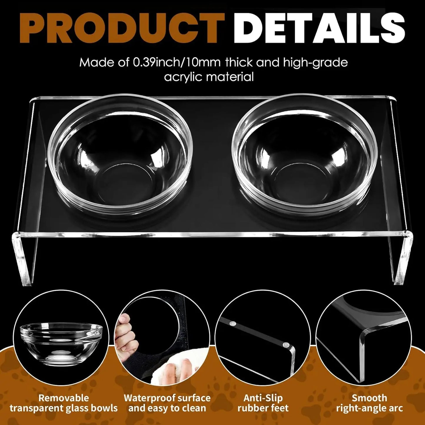 Elevated Pet Feeder With Removable Bowls For Large Dogs