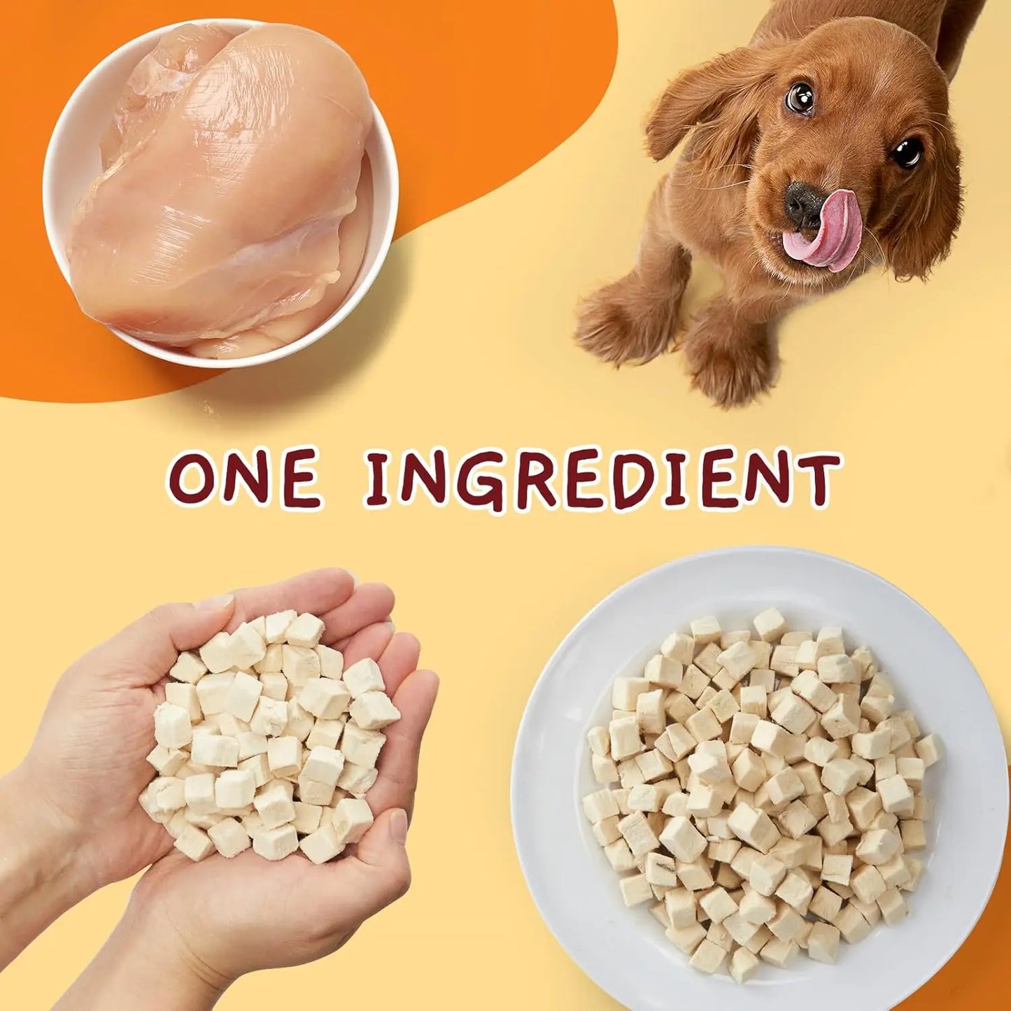 Freeze-Dried Chicken Treats for Dogs and Cats Single Ingredient