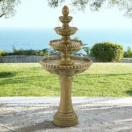 Lamps Plus Sag Harbor Italian Outdoor Stone Waterfall Fountain LED