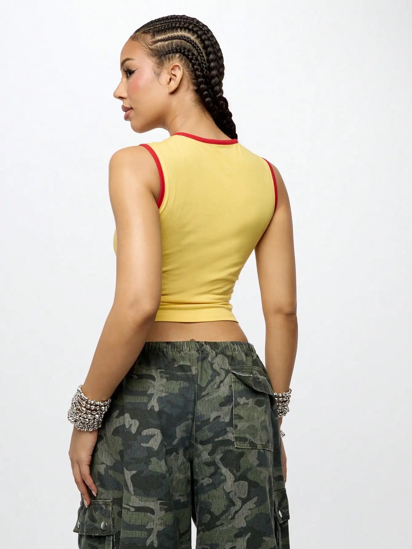 Americas Sweetheart Crop Tank Top Sleeveless Retro Varsity Style