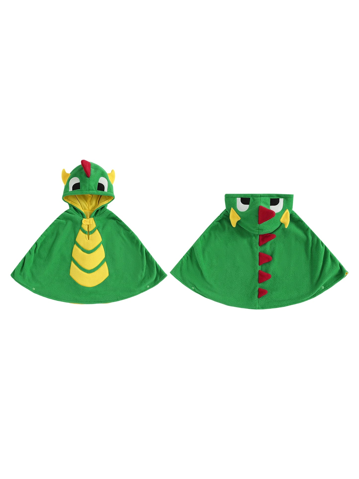 Kids Dinosaur Costume Hooded Cape Dress Up Outfit For Halloween