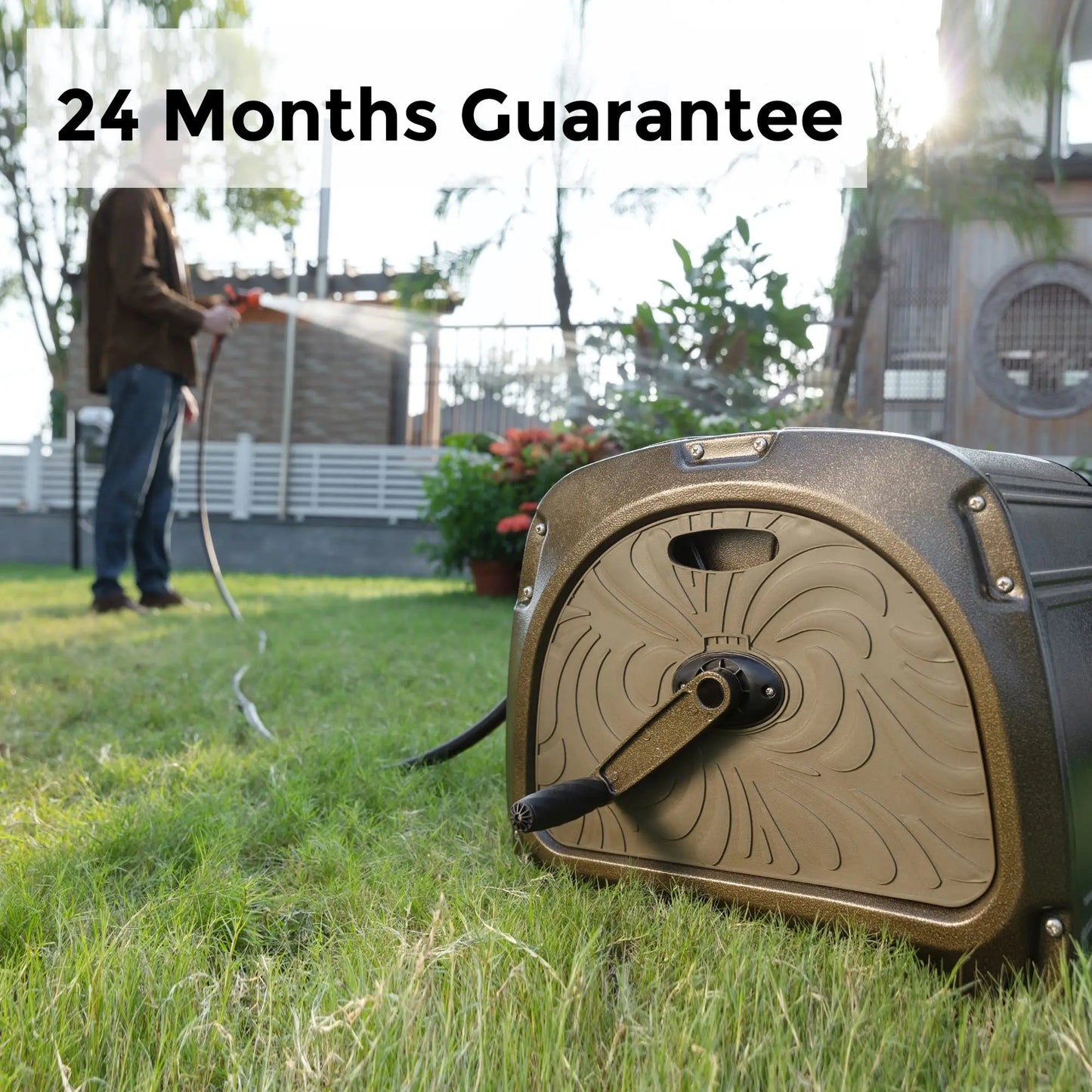Giraffe Tools SW5 Metal Hose Reel Box Heavy Duty Garden Hose Crank Handle