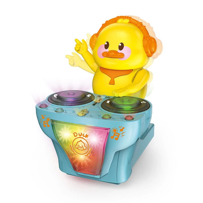 DJ Duck Dancing Toy For Kids Electric Rocking Light Up