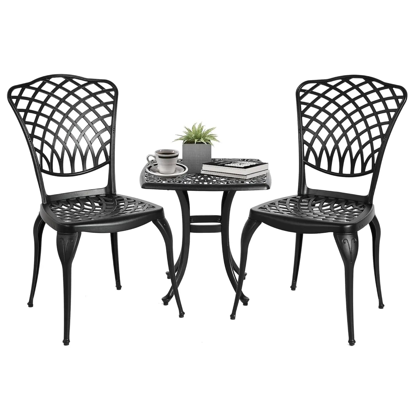Bistro Table And Chairs Set Outdoor Patio Cast Aluminum