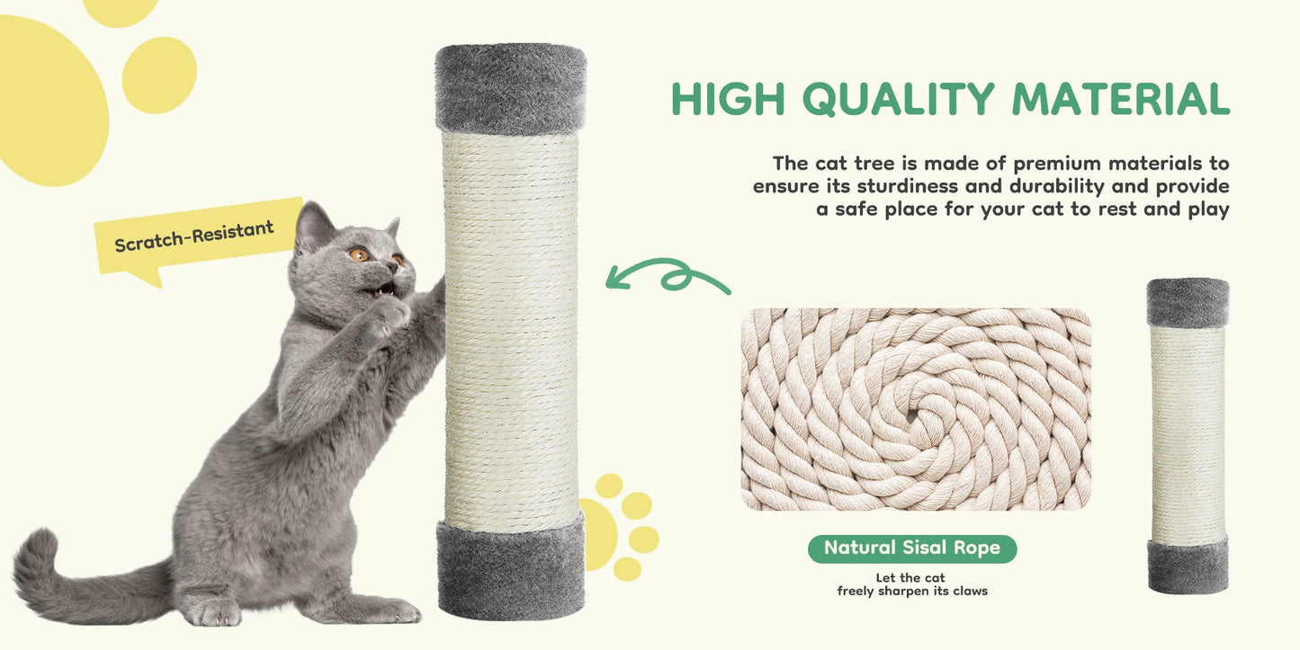 JHK Cat Tree Multi Cat Climbing Tower with Sisal Posts