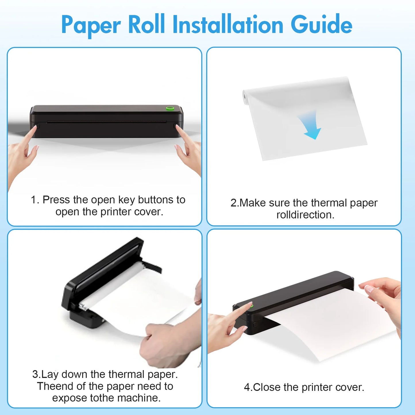 TakeYou Portable Wireless Inkless Thermal Printer Label Maker